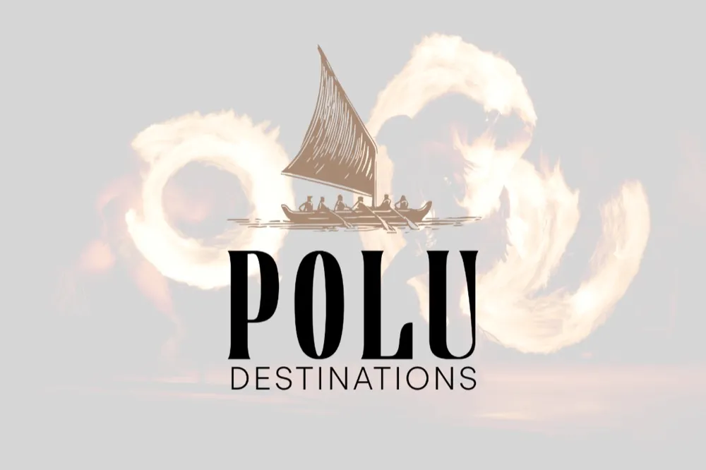 Polu Destinations: Hawaiian sailing canoe and fire dancers at dusk